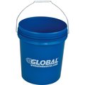 Global Industrial 5 Gallon Open Head Plastic Pail with Steel Handle, Blue 988980